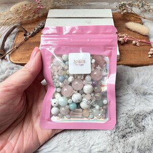 2~12mm Pastel/Light Color Loose Assorted Semi-Precious Gemstone Beads | 50g Bag